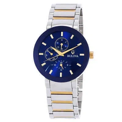 Pre-owned Bulova Modern Quartz Blue Dial Men's Watch 98c148