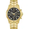 Bulova Multifunction Chronograph Quartz Bracelet Watch, 42mm In Gold
