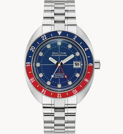 Pre-owned Bulova 96b405 Oceanographer Automatic Devil Diver Sapphire Crystal Men's Watch