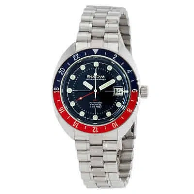Pre-owned Bulova Oceanographer Gmt Automatic Blue Dial Men's Watch 96b405