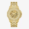 Bulova Octava Mens Automatic Gold Tone Stainless Steel Bracelet Watch 98a292 In Transparent