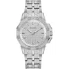 Bulova Crystal Octava Womens Crystal Accent Silver Tone Stainless Steel Bracelet Watch 96l305 In Silver