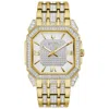 Bulova Crystal Octava Mens Crystal Accent Two Tone Stainless Steel Bracelet Watch 98a295 In Two Tone  / Gold Tone / Silver