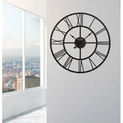 Bulova Oversized Carmen 45" Wall Clock In Black