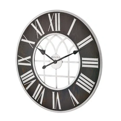 Bulova Oversized Chapel Street 30" Wall Clock In Black;white