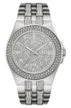 Bulova Pavé Crystal Bracelet Watch, 42mm In Silver