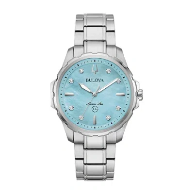 Bulova Performance Womens Silver Tone Stainless Steel Bracelet Watch 96p248 In Metallic