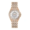 Bulova Phantom Womens Crystal Accent Rose Goldtone Stainless Steel Bracelet Watch 98l268 In Gold