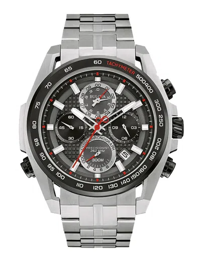 Pre-owned Bulova Precisionist 98b270 Men's Chronograph 262 Khz Stainless Steel Watch