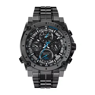 BULOVA PRECISIONIST MENS CHRONOGRAPH GRAY STAINLESS STEEL BRACELET WATCH 98B229