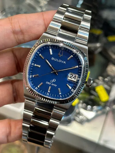Pre-owned Bulova Precisionist Super Seville Men's Watch Sapphire Crystal Blue 96b440