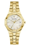 Bulova Women's Prestige Gold-tone Stainless Steel Bracelet Watch 32mm In Goldone
