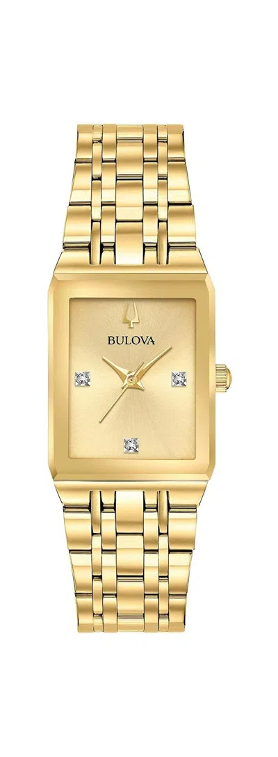 Bulova Quadra Gold-tone Ladies Watch