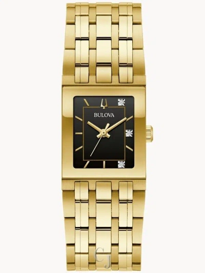 Pre-owned Bulova Quadra Marc Anthony Diamond Accent Gold-tone Watch 97p167