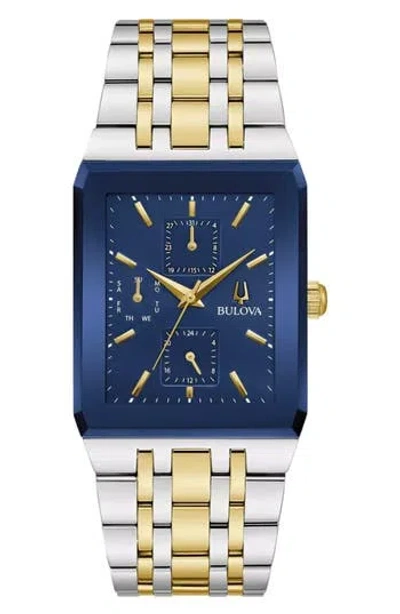 Bulova Quadra Two-tone Bracelet Watch, 30mm In Multi