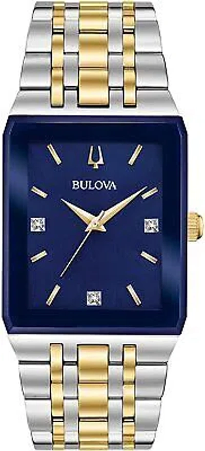 Pre-owned Bulova Quadra Two-tone Mens Watch 98d154