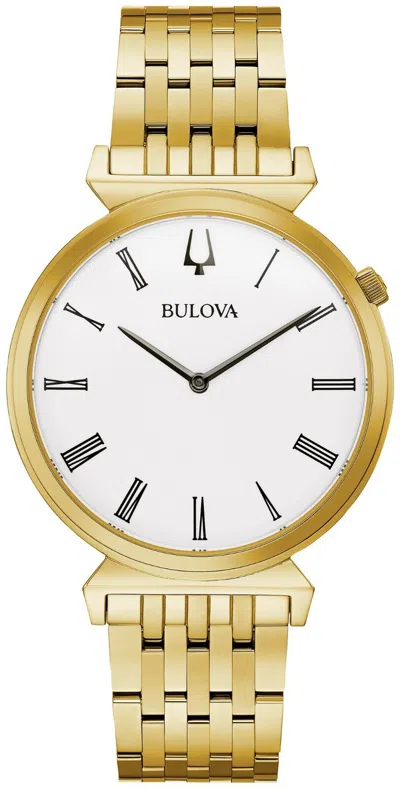 Pre-owned Bulova Regatta 97a153 Gold-tone Finish 38mm Men's Watch