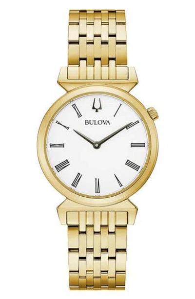 Bulova Regatta Bracelet Watch, 30mm In Gold