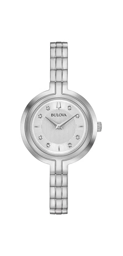 Bulova Rhapsody Diamond Ladies Watch In Silver