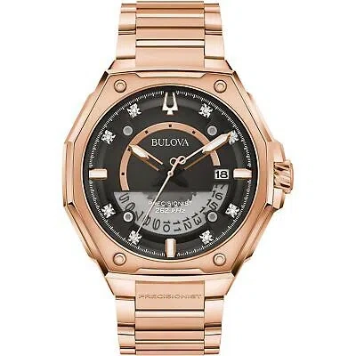 Pre-owned Bulova Rose Gold Mens Analogue Watch Precisionist X 97d129