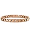 Bulova Rose Gold-tone Ip Stainless Steel Link Bracelet In Rose Gold Tone