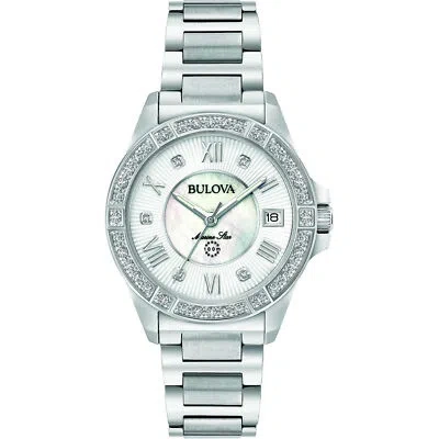 Pre-owned Bulova Silver Womens Analogue Watch Marine Star 96r232