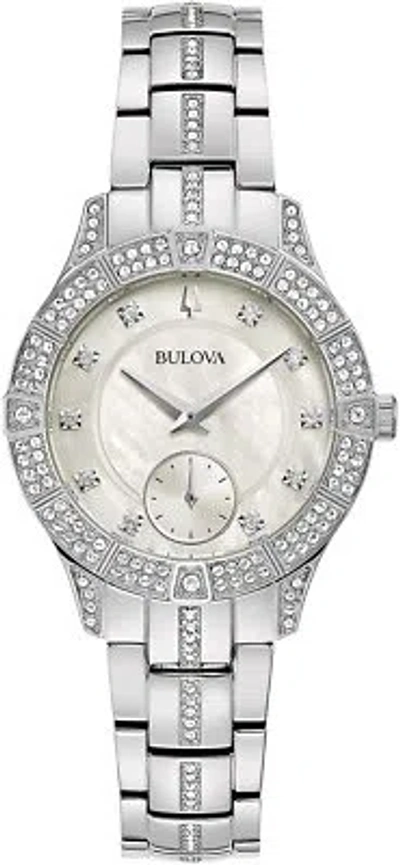 Pre-owned Bulova Silver Womens Analogue Watch Phantom Crystal 96l291