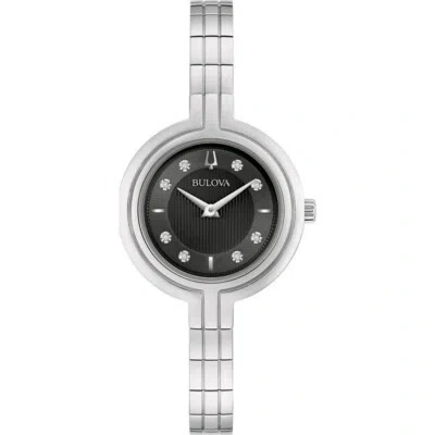 Pre-owned Bulova Silver Womens Analogue Watch Rhapsody 96p215
