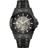 Bulova Skeleton Dial Automatic Bracelet Strap Watch, 43mm In Black
