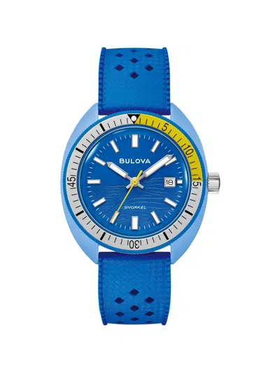 Bulova Unisex Adult Blue Strap Watch 98b445