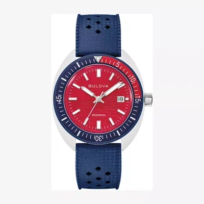 Bulova Snorkel Mens Blue Strap Watch 98b474