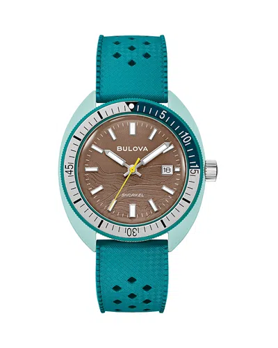 Bulova Snorkel Mens Green Strap Watch 98b446