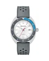Bulova Men's Snorkel Gray Hnbr Rubber Strap Watch 41mm In Gray