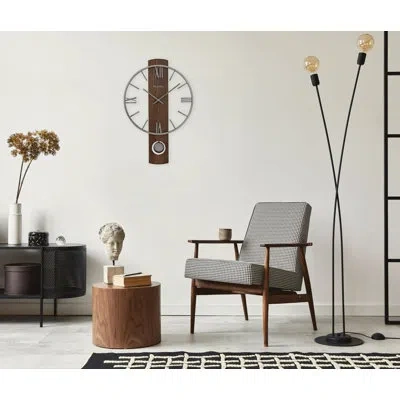 Bulova Solid + Manufactured Wood Wall Clock