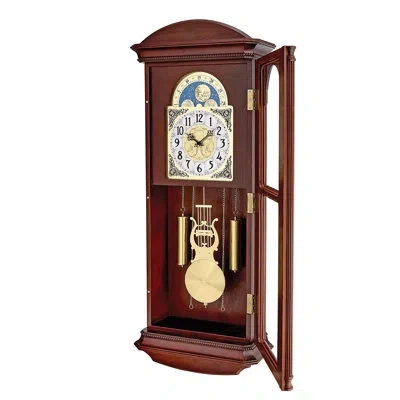 Bulova Solid Wood Regulator Wall Clock With Chime