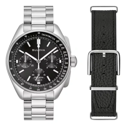 Pre-owned Bulova Special Edition Lunar Stainless Steel Chronograph Watch 96k111