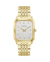 Bulova Mens Gold Tone Stainless Steel Bracelet Watch 97b236 In Gold