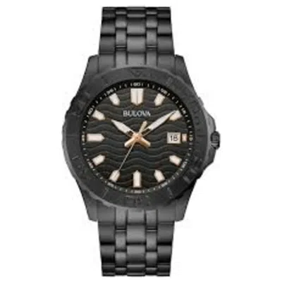 Bulova Classic Wave-dial 42mm Watch In Black