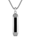 Bulova Stainless Steel Gemstone Pendant Necklace, 24" + 2" Extender In Silver Tone