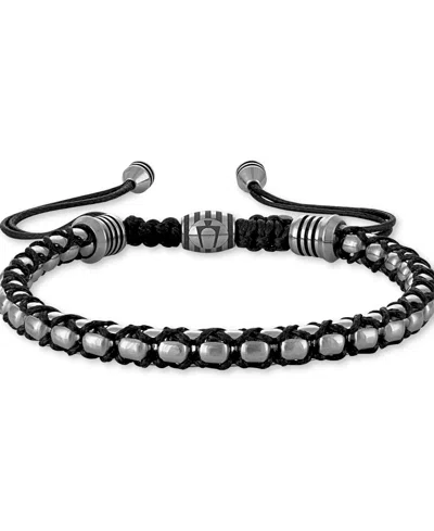 Bulova Stainless Steel Icon Beaded Bolo Bracelet In No Color