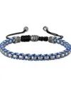 Bulova Stainless Steel Icon Beaded Bolo Bracelet In Silver-tone