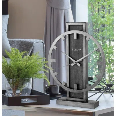 Bulova Streak Clock In Silver