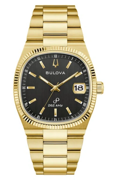 Bulova Super Seville Goldtone Bracelet Watch, 37.5mm