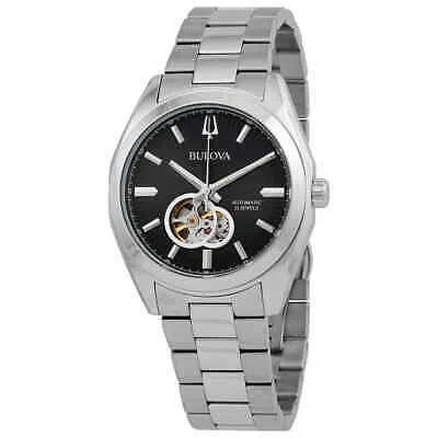 Pre-owned Bulova Surveyor Automatic Black Dial Men's Watch 96a270