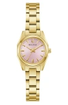 Bulova Surveyor Womens Gold Tone Stainless Steel Bracelet Watch 97l187 In Gold