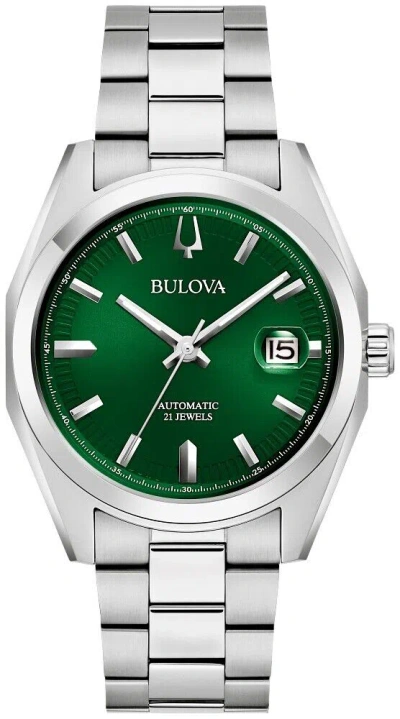Pre-owned Bulova Surveyor Automatic Green Dial Mens Watch 96b429