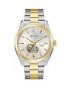 Bulova Surveyor Mens Automatic Two Tone Stainless Steel Bracelet Watch 98a284 In Multi