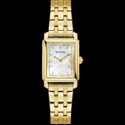 Pre-owned Bulova Sutton 97l177 Quartz Gold-tone Classic Stainless Steel Watch