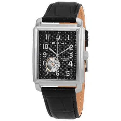 Pre-owned Bulova Sutton Automatic Black Dial Unisex Watch 96a269