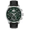 Bulova Sutton Leather Chronograph Mens Watch In Black